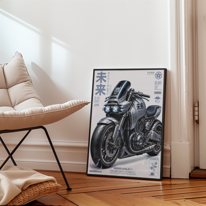 Affiche Moto Cyberpunk | Chrome Ronin & Neo Tokyo
