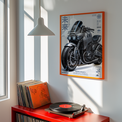 Affiche Moto Cyberpunk | Chrome Ronin & Neo Tokyo