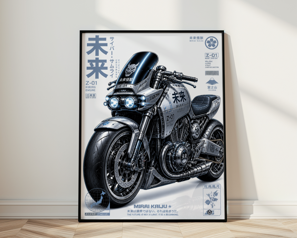 Affiche Moto Cyberpunk | Chrome Ronin & Neo Tokyo