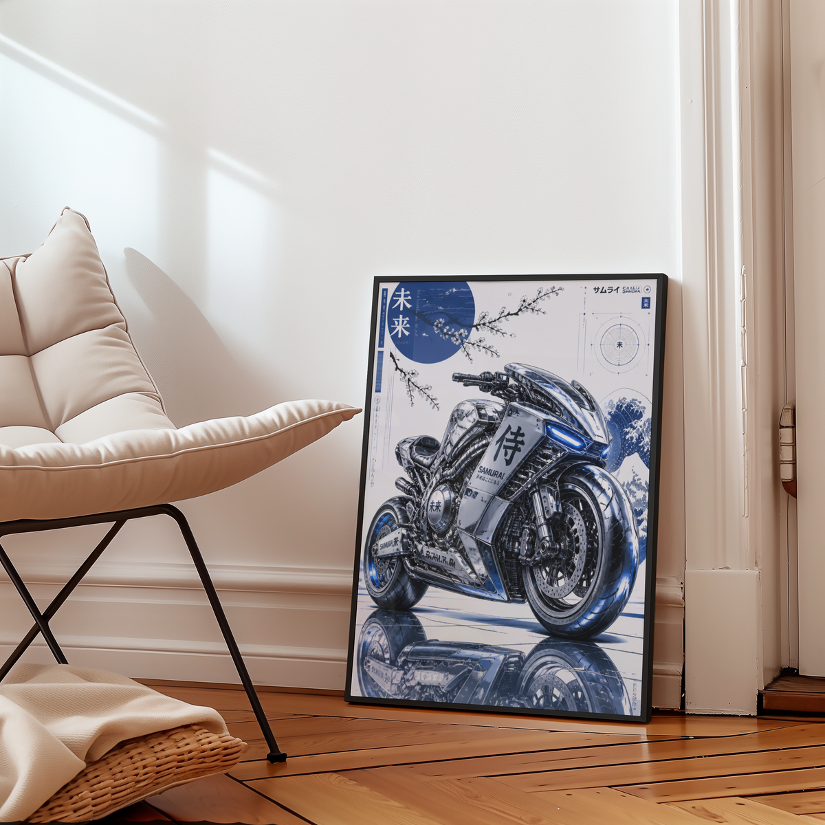 Affiche Moto Cyberpunk | Chrome Samurai & Neo Tokyo
