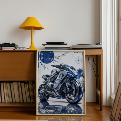 Affiche Moto Cyberpunk | Chrome Samurai & Neo Tokyo