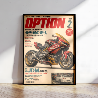 Affiche Moto JDM Cyberpunk | Racing Japonais & Rétro-Futuriste