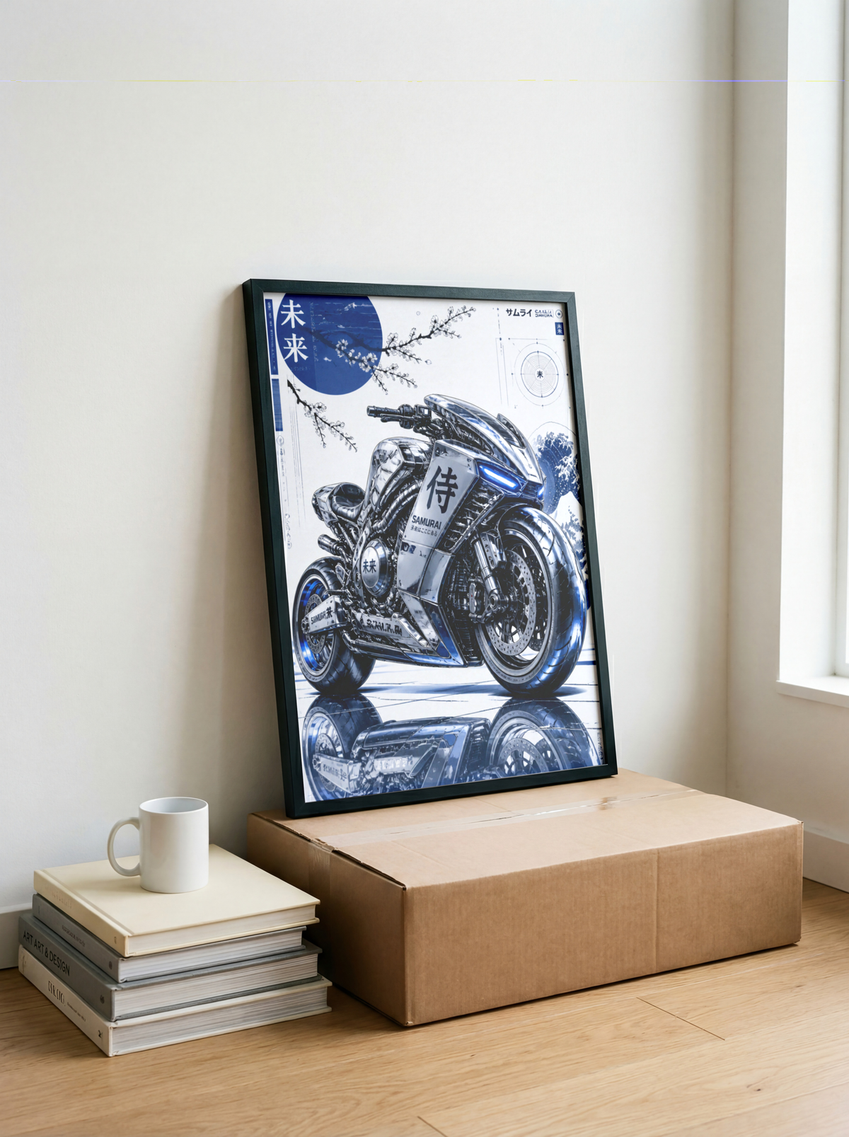 Affiche Moto Cyberpunk | Chrome Samurai & Neo Tokyo