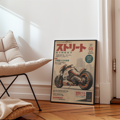 Affiche Moto Cyberpunk | Street Racer Futuriste
