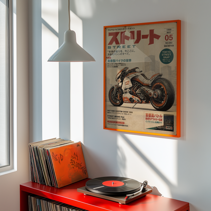 Affiche Moto Cyberpunk | Street Racer Futuriste