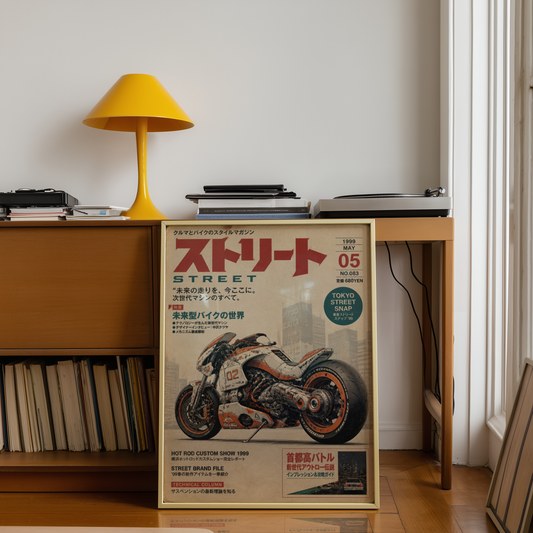 Affiche Moto Cyberpunk | Street Racer Futuriste