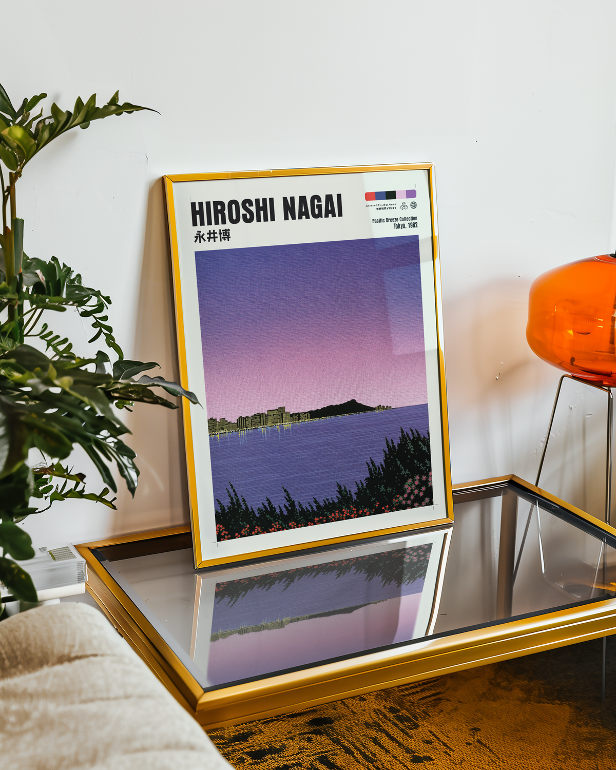 Affiche Hiroshi Nagai | Paysage Côtier & Sunset Rose