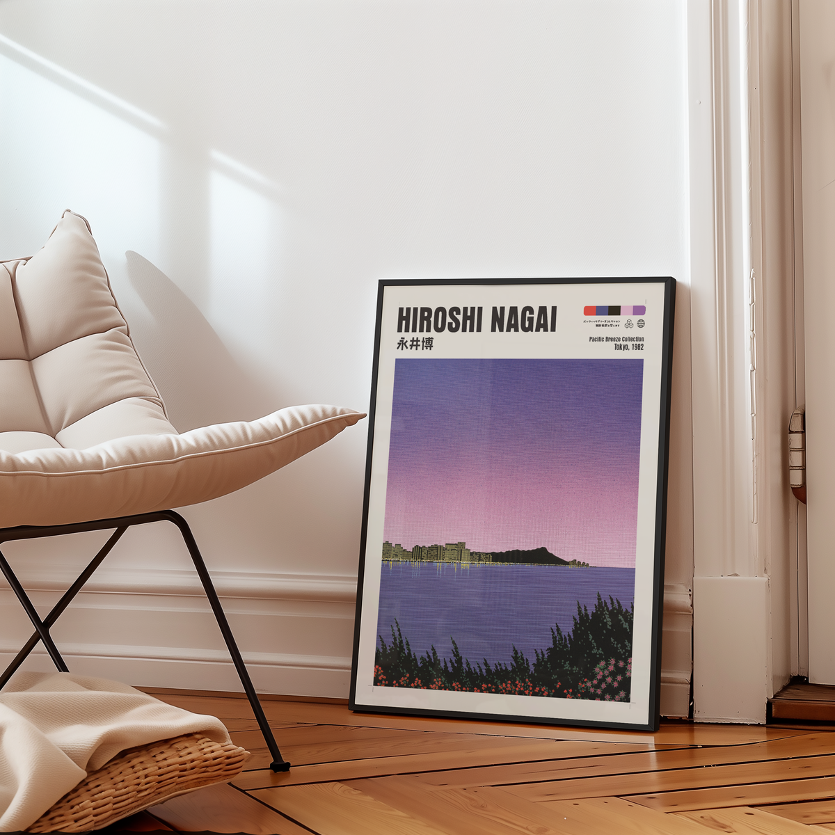 Affiche Hiroshi Nagai | Paysage Côtier & Sunset Rose