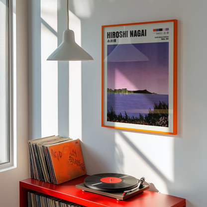 Affiche Hiroshi Nagai | Paysage Côtier & Sunset Rose