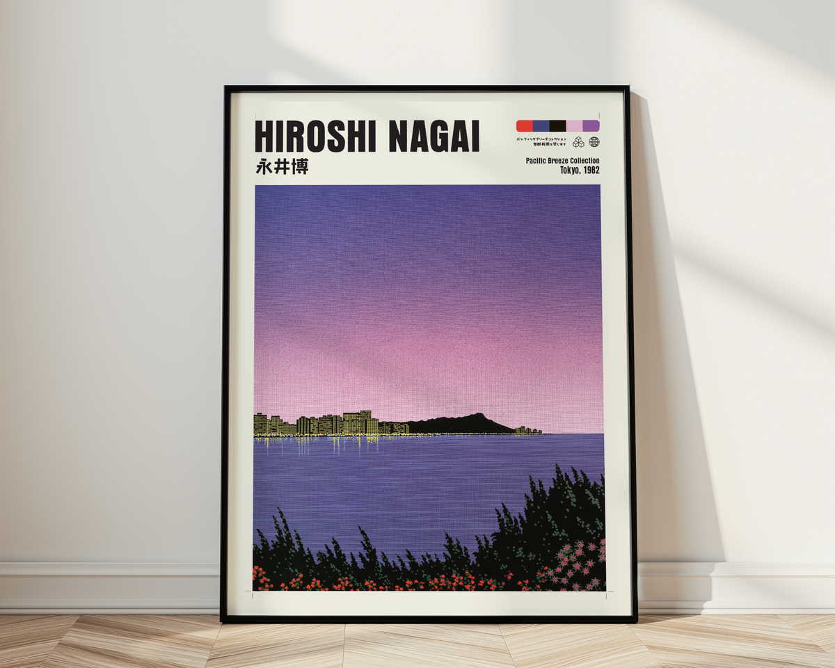 Affiche Hiroshi Nagai | Paysage Côtier & Sunset Rose