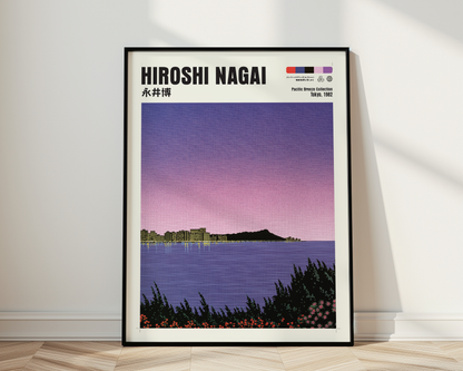 Affiche Hiroshi Nagai | Paysage Côtier & Sunset Rose