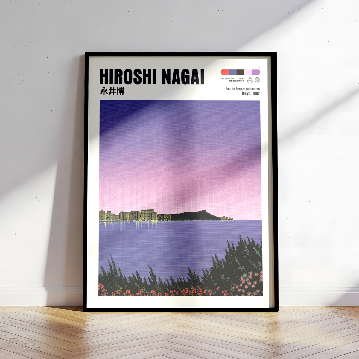 Affiche Hiroshi Nagai | Paysage Côtier & Sunset Rose