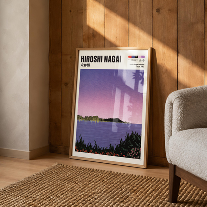 Affiche Hiroshi Nagai | Paysage Côtier & Sunset Rose