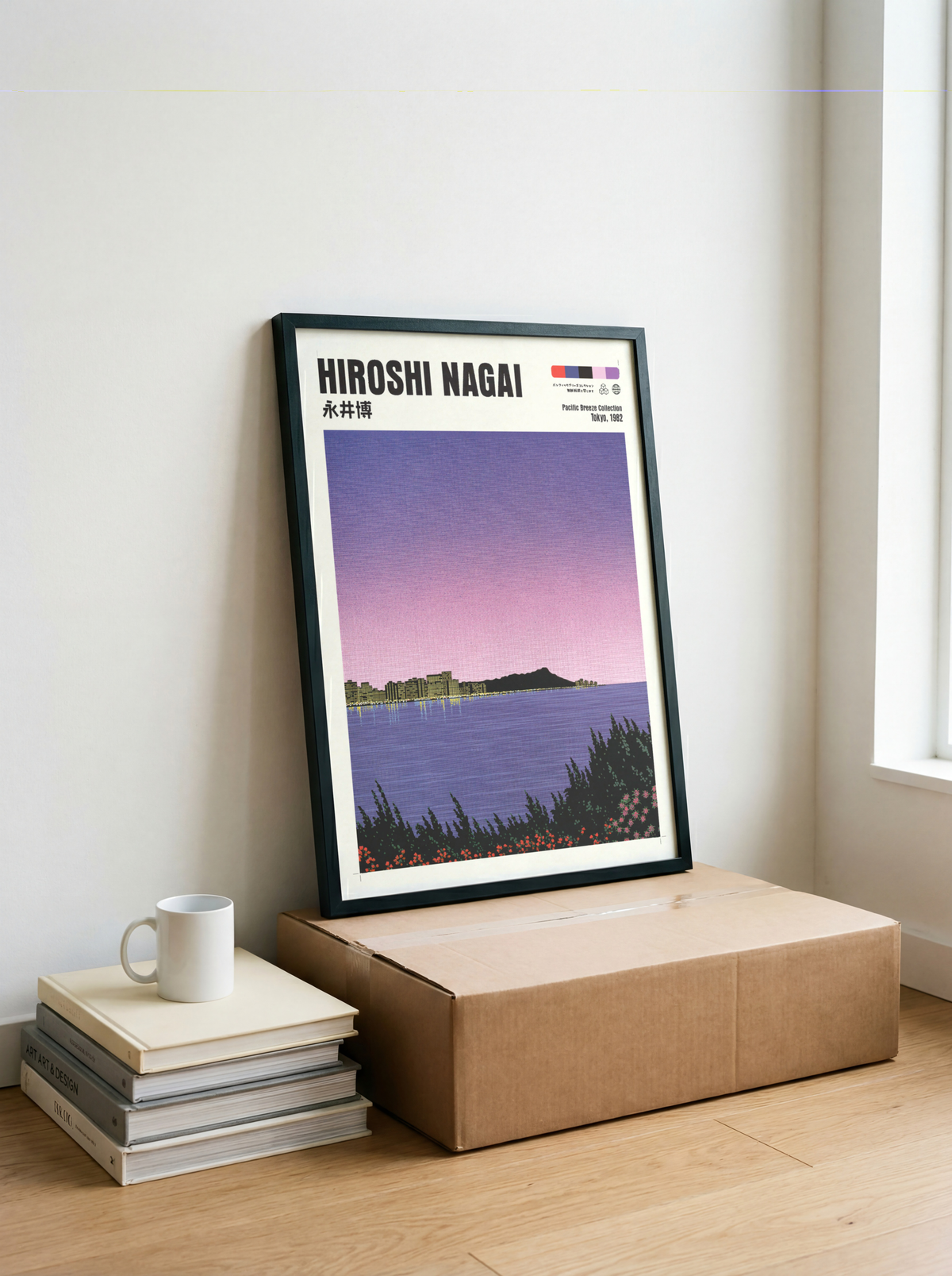 Affiche Hiroshi Nagai | Paysage Côtier & Sunset Rose