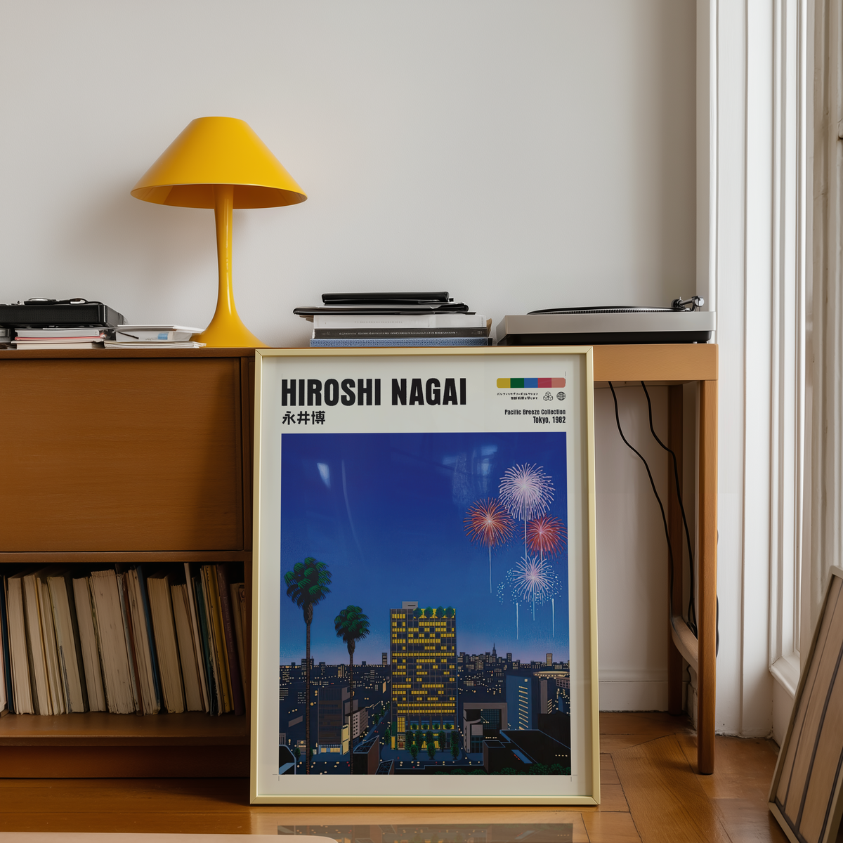 Affiche Hiroshi Nagai | Tokyo de Nuit, Feux d'Artifice & Palmiers