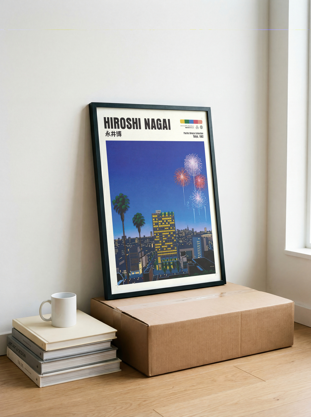 Affiche Hiroshi Nagai | Tokyo de Nuit, Feux d'Artifice & Palmiers