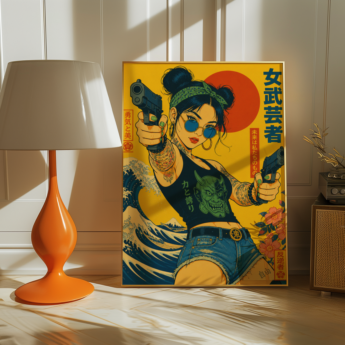 Affiche Cyberpunk Rebel Wave | Femme Japonaise & Tokyo