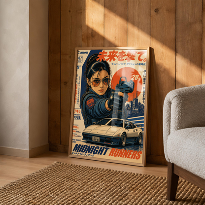 Affiche Midnight Runners | JDM & Tokyo Cyberpunk