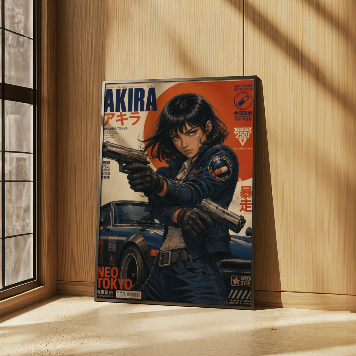 Affiche Neo Tokyo Gunmetal Dreams | Cyberpunk JDM