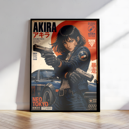 Affiche Neo Tokyo Gunmetal Dreams | Cyberpunk JDM