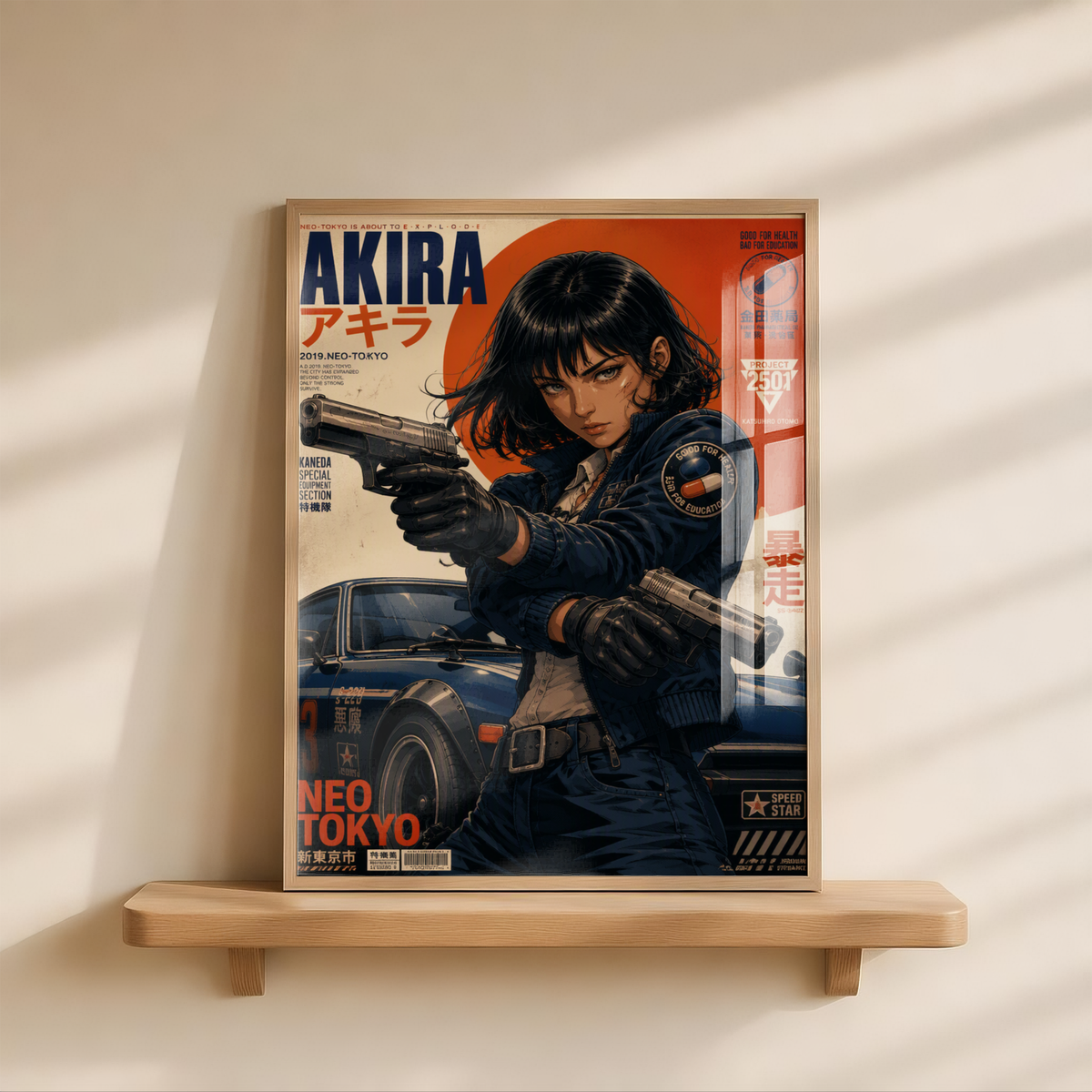 Affiche Neo Tokyo Gunmetal Dreams | Cyberpunk JDM