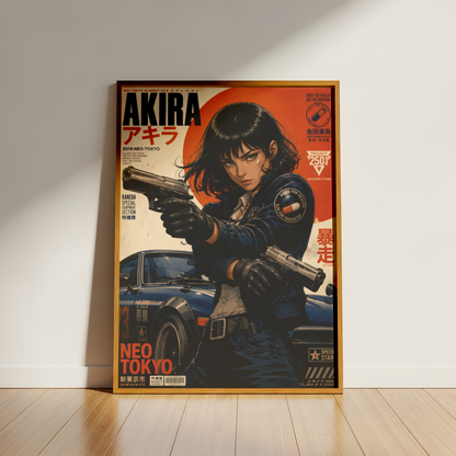 Affiche Neo Tokyo Gunmetal Dreams | Cyberpunk JDM
