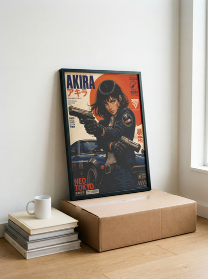 Affiche Neo Tokyo Gunmetal Dreams | Cyberpunk JDM