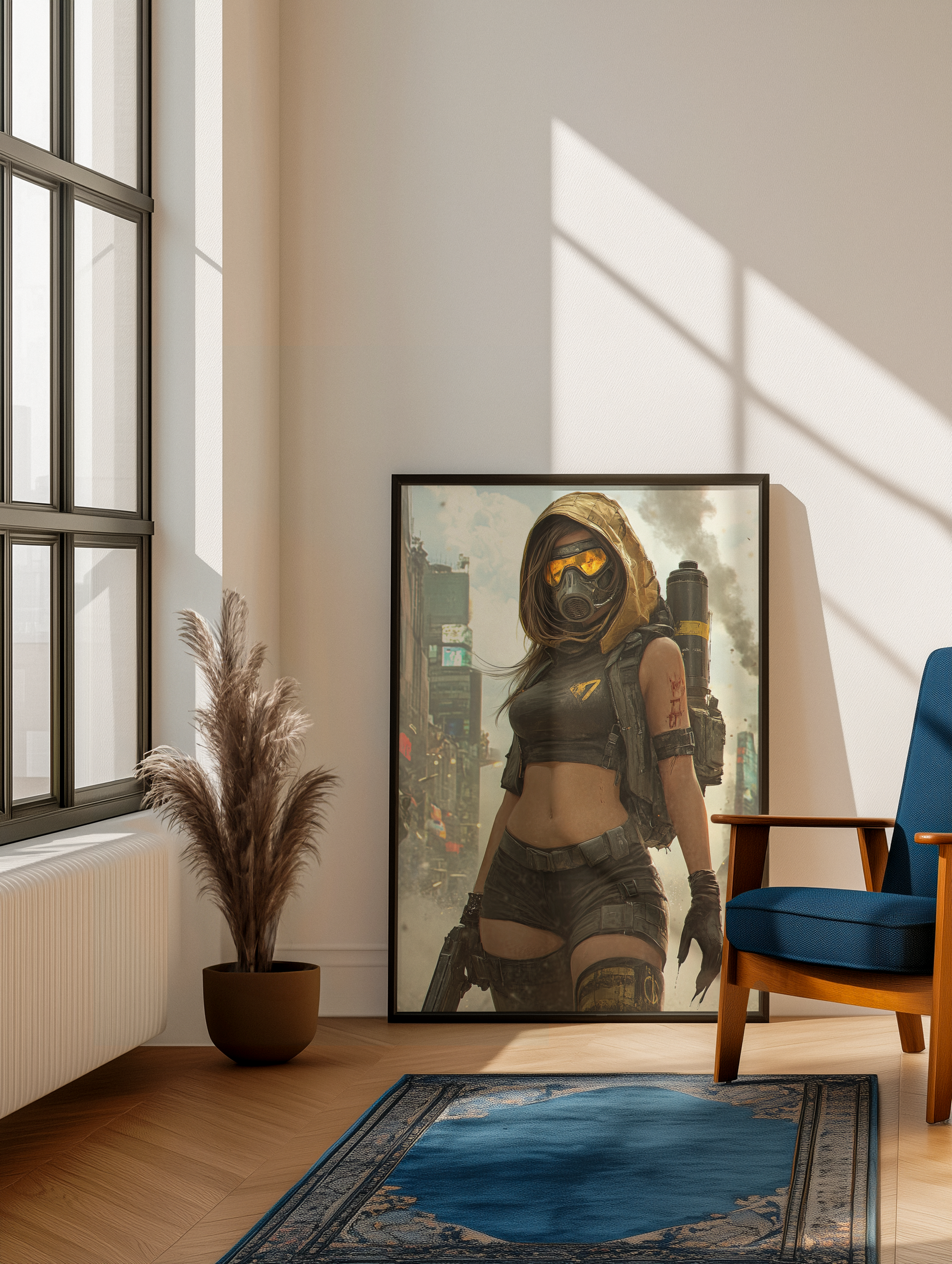 🌐Affiche Murale CYBERPUNK WAR GIRL ULTIMATE 22☢️ - Aura Studio Déco