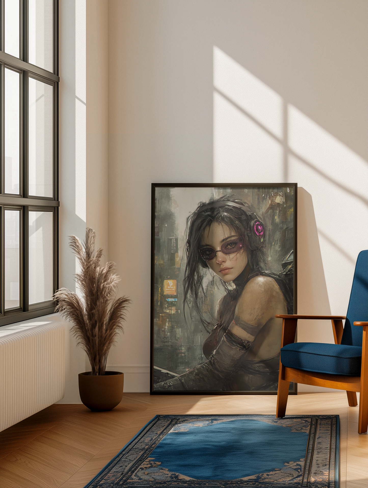 🧬 Impression CYBERPUNK WAR GIRL ULTIMATE SERIE #34 - Aura Studio Déco