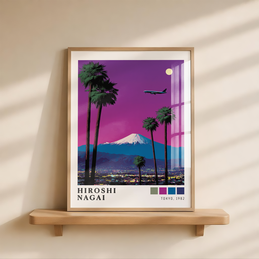 Affiche Hiroshi Nagai | Mont Fuji, Palmiers & Tokyo
