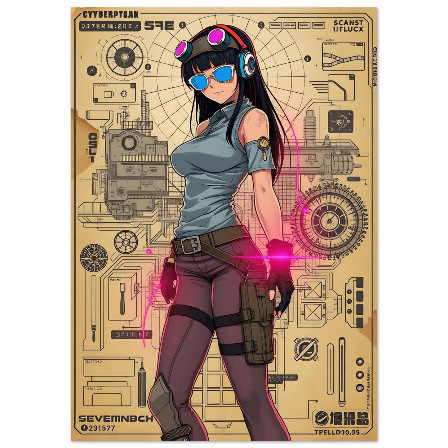 🌸🪐🎀👽Création Anime Rétro Sci-Fi ☄️34 - Aura Studio Déco