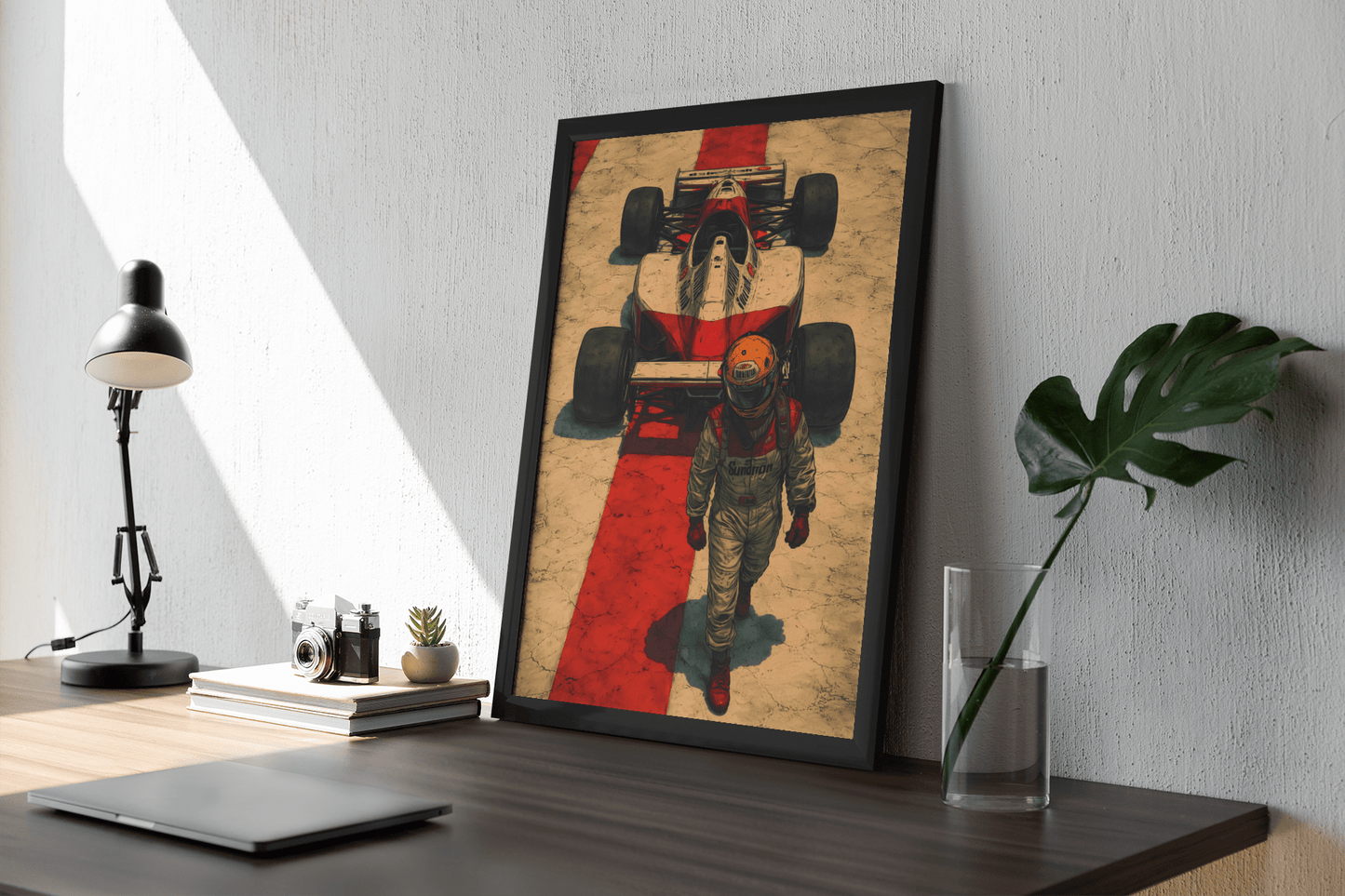 🏎️🏁Affiche Automobile Art' Champion Encadrée - Aura Studio Déco