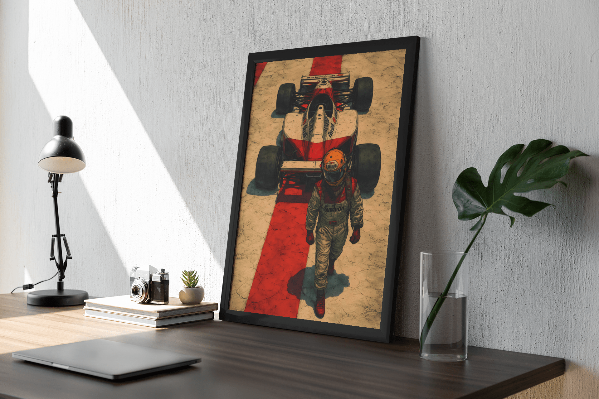 🏎️🏁Affiche Automobile Art' Champion Encadrée - Aura Studio Déco