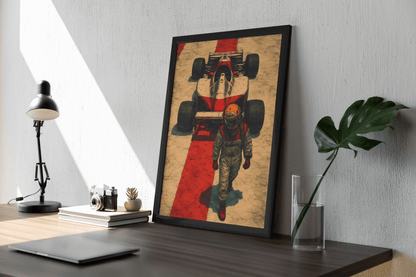 🏎️🏁Affiche Automobile Art' Champion Encadrée - Aura Studio Déco