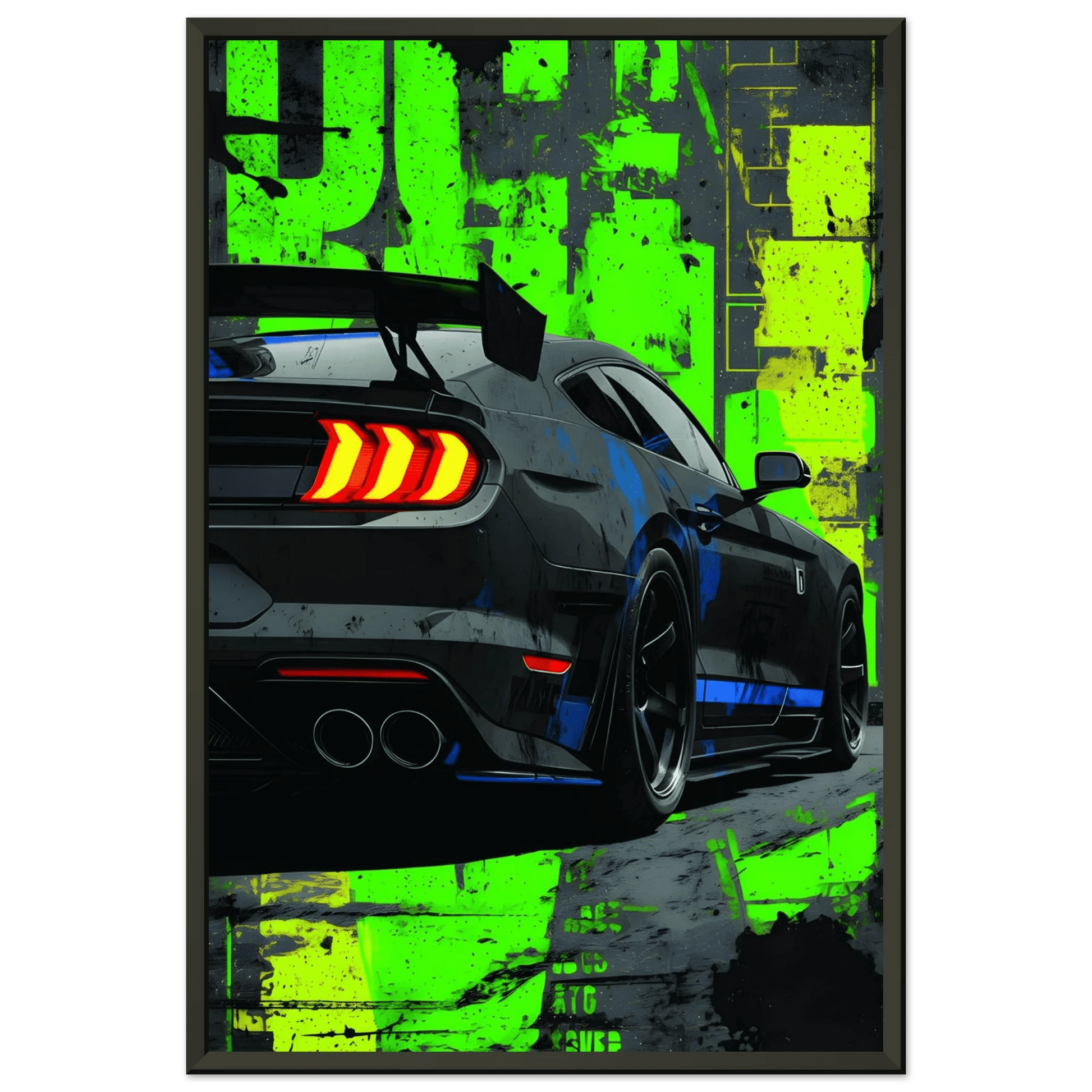 🏎️🏁Affiche Automobile Art' Style 2 Encadrée - Aura Studio Déco
