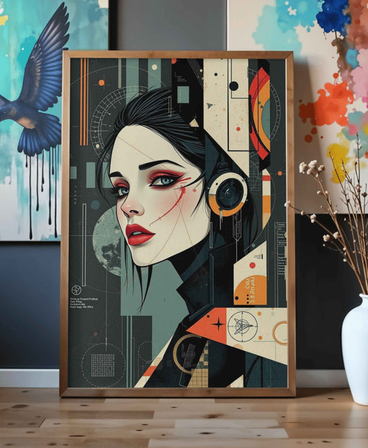 🖼🪐𒆙🎨Portraits Futuriste Abstrait ⚛14