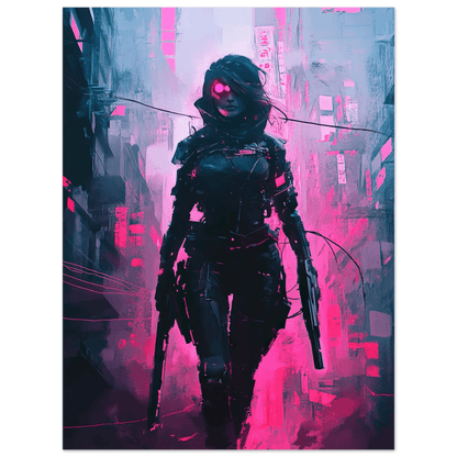 🧬Estampe d 'Art Affiche Cyber Girl Hors-série #1 – Art Mural Cyberpunk - Aura Studio Déco