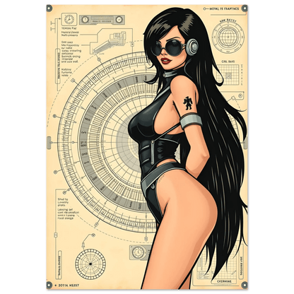 🌸🪐🎀👽Poster Création Anime Rétro Sci-Fi ☄️35 - Aura Studio Déco