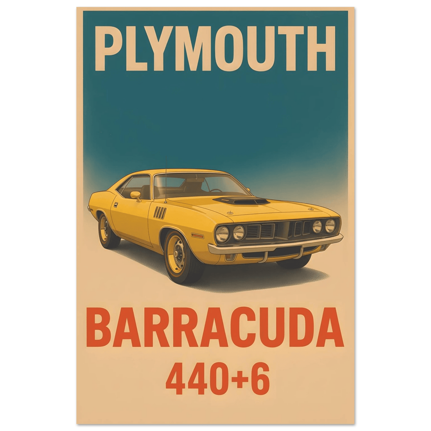 🏆🀣📺 Affiche Automobile Vintage Yellow Legend - Aura Studio Déco