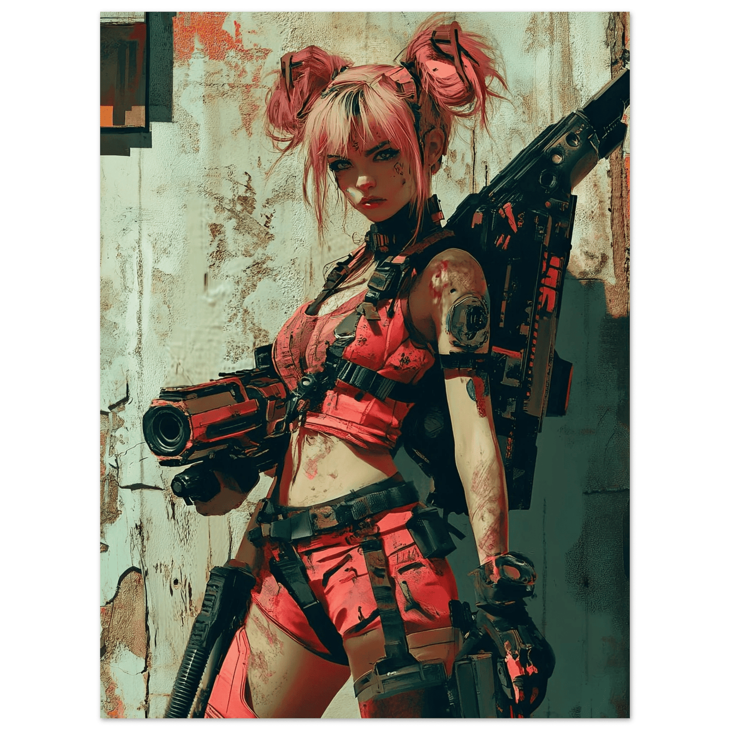 🧬Estampe d 'Art Affiche Cyber Girl Hors-série #2 – Art Mural Cyberpunk - Aura Studio Déco
