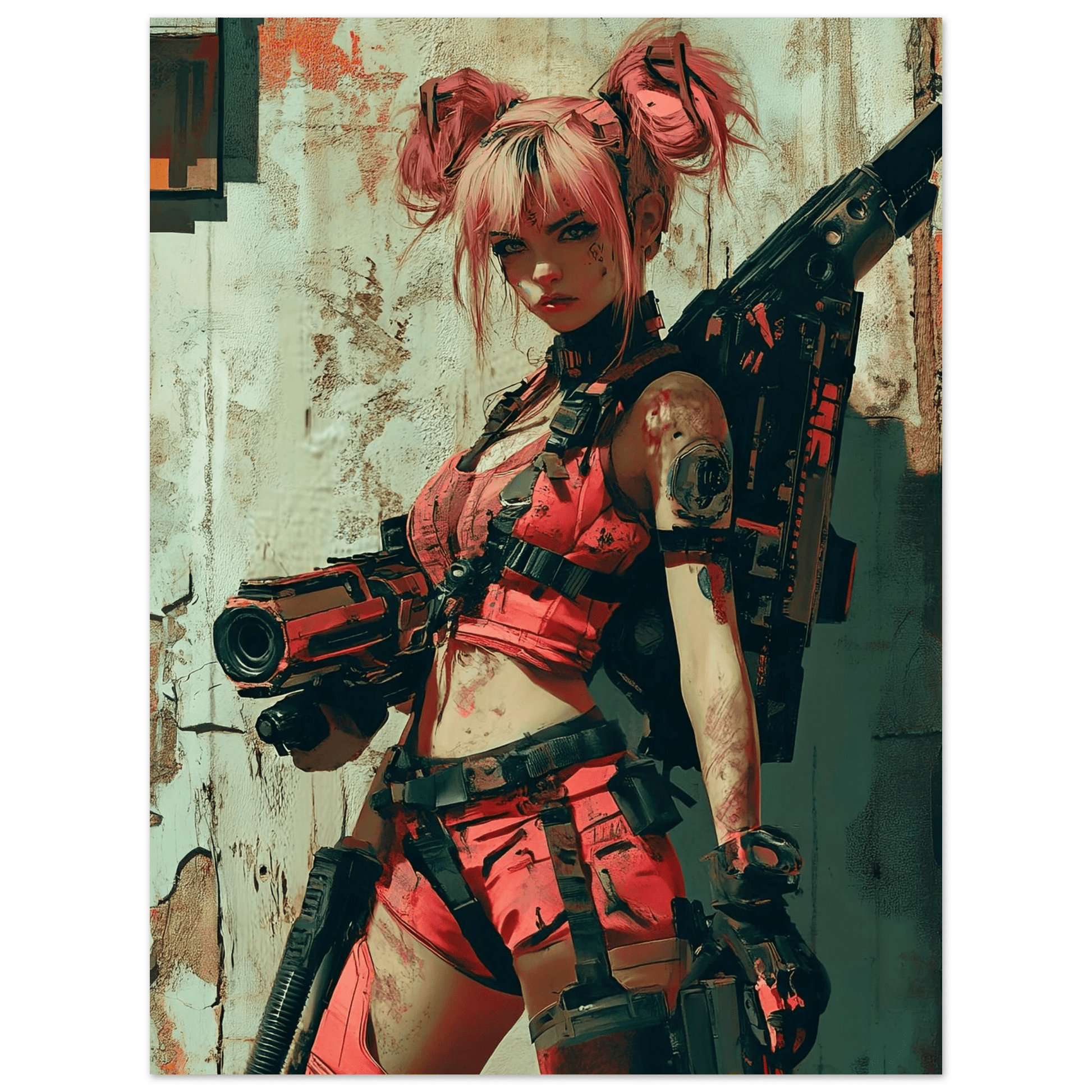 🧬Estampe d 'Art Affiche Cyber Girl Hors-série #2 – Art Mural Cyberpunk - Aura Studio Déco