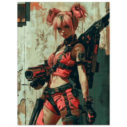 🧬Estampe d 'Art Affiche Cyber Girl Hors-série #2 – Art Mural Cyberpunk - Aura Studio Déco