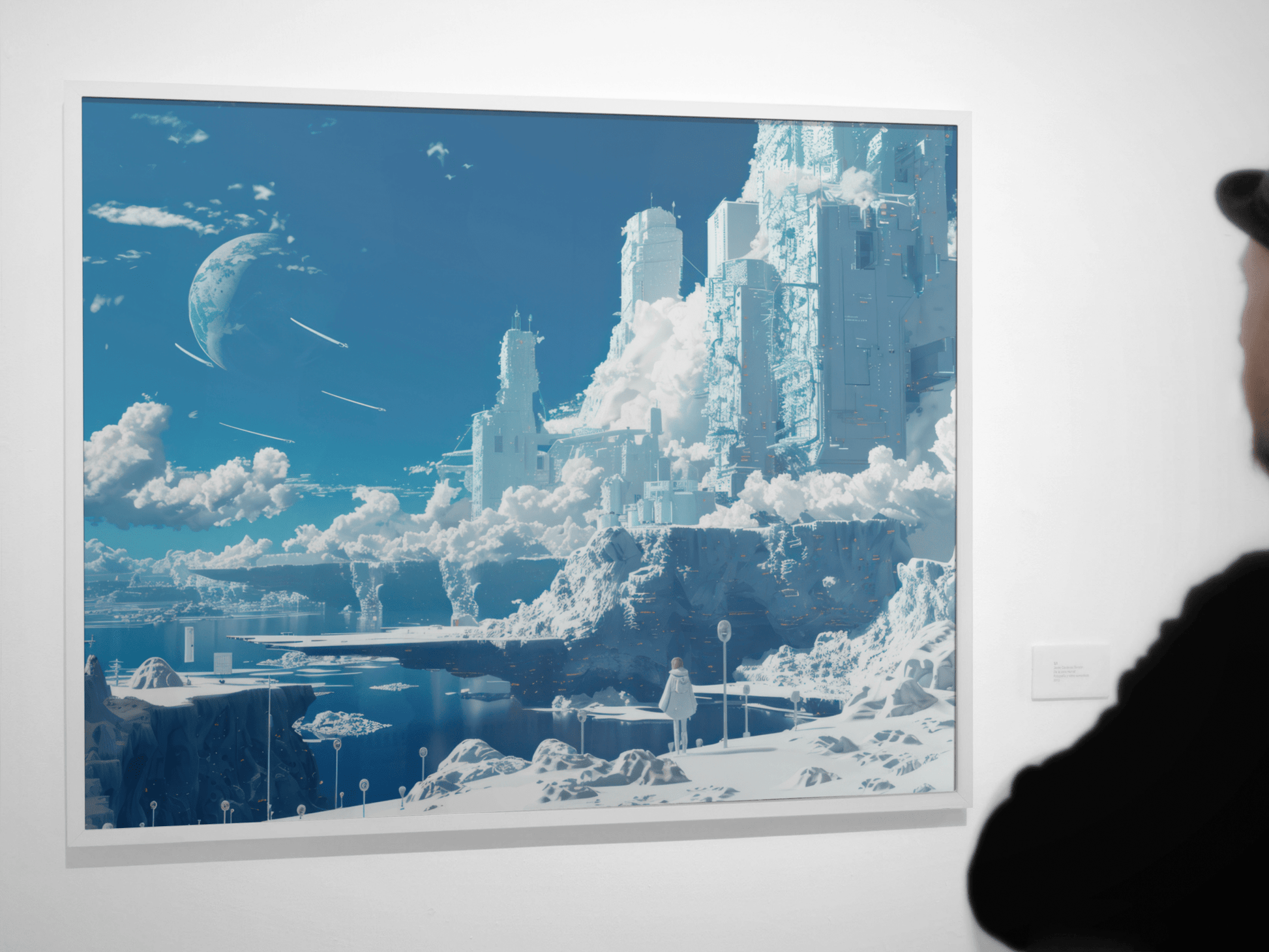 🐉🇯🇵✨ Affiche encadrée métal CLI-FI Anime Concept – Frozen World - Aura Studio Déco