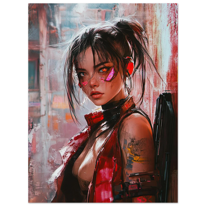 Affiche murale Impresion Cybergirl Ultimate SERIE  29☢️ - Aura Studio Déco