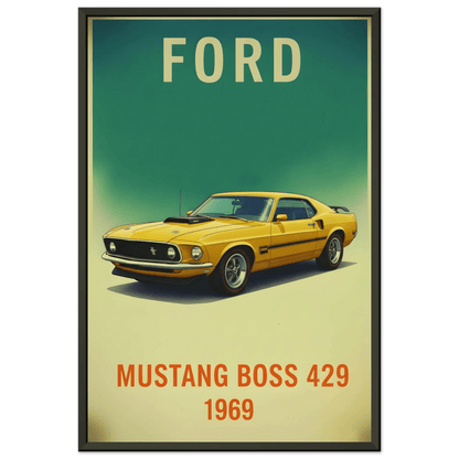 🏎️🏁Affiche Automobile Art' Legend 1969 Encadrée - Aura Studio Déco