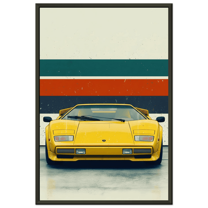 🏎️🏁Affiche Automobile Art' 80's Encadrée - Aura Studio Déco