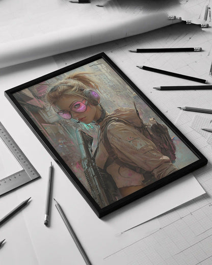 Impression CYBER GIRL ULTIMATE SERIE 32☢️ - Aura Studio Déco