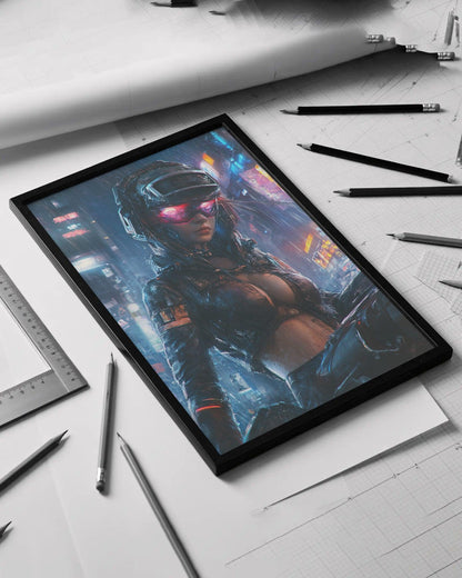 🌃🎮🌐🧬 CYBERPUNK WAR GIRL ULTIMATE SERIE  18☢️ - Aura Studio Déco