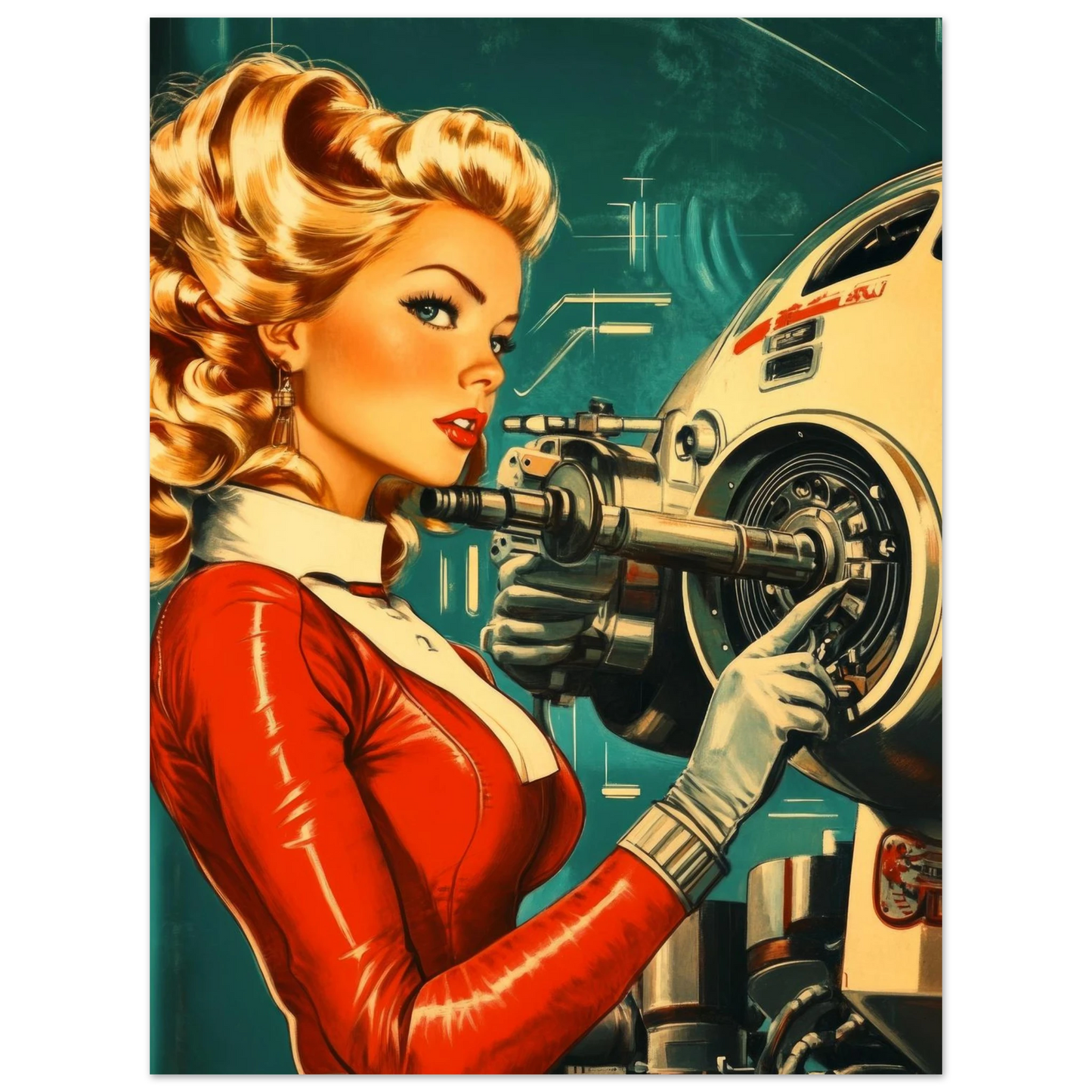 ✨ RETRO FUTUR MECHA WOMENS — Starship Series #66 - Aura Studio Déco