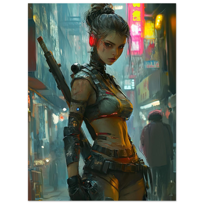 Affiche Murale CYBER WAR GIRL ULTIMATE SERIE  14☢️ - Aura Studio Déco
